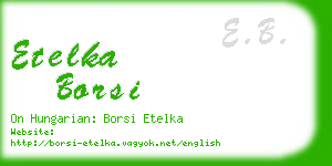 etelka borsi business card